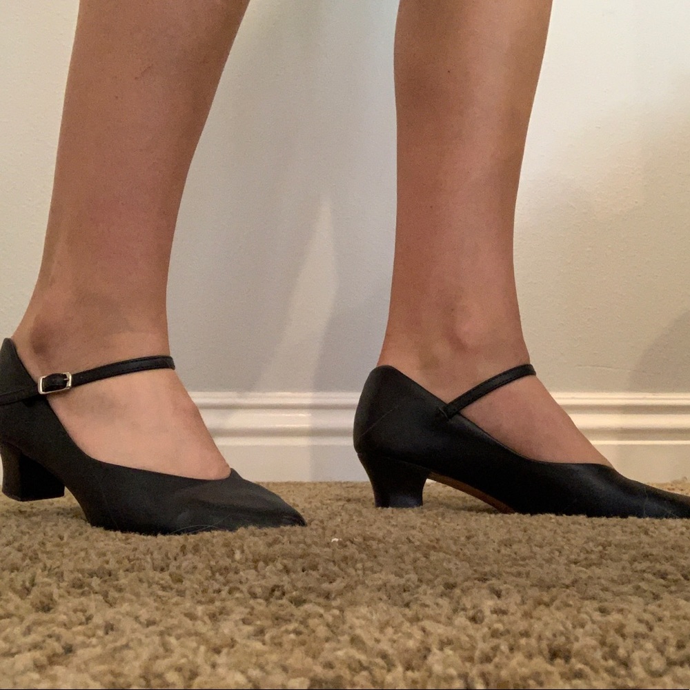 Black Capezio 1.5” Character Heels